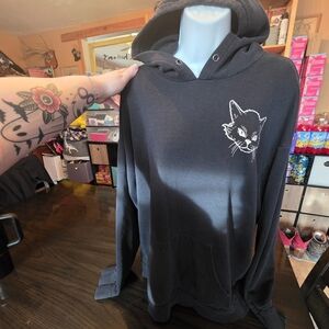Disney Hocus Pocus Black Cat Graphic Hoodie Size Xl